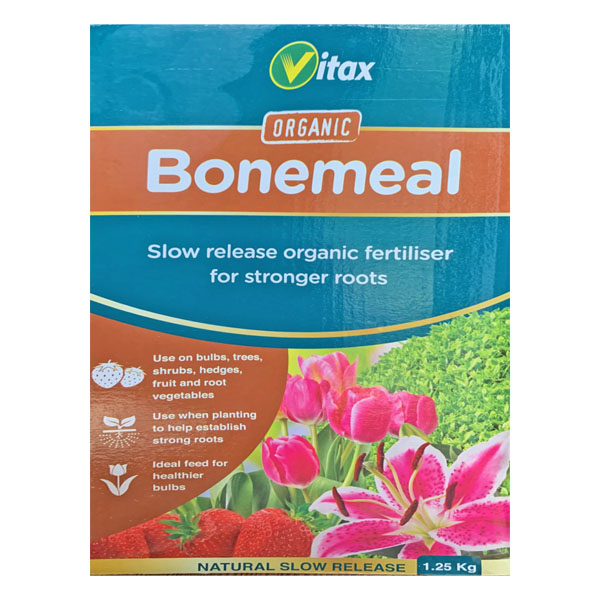 Vitax Organic Bonemeal is used for helping establish plants root systems.